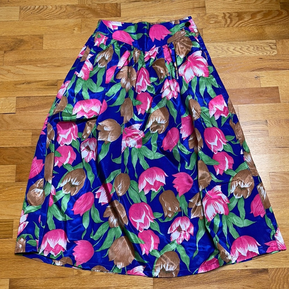 Vintage Tulip Midi Skirt